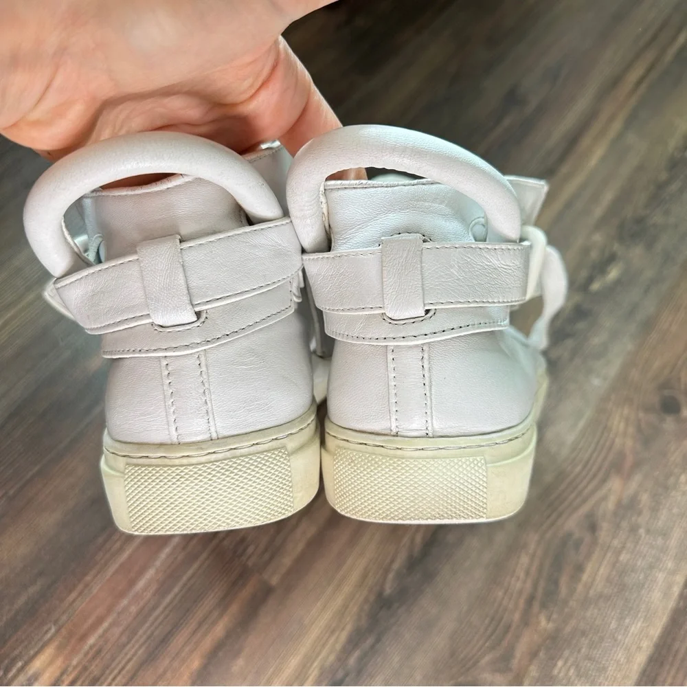 Buscemi 100mm white leather sneakers size 7 women’s